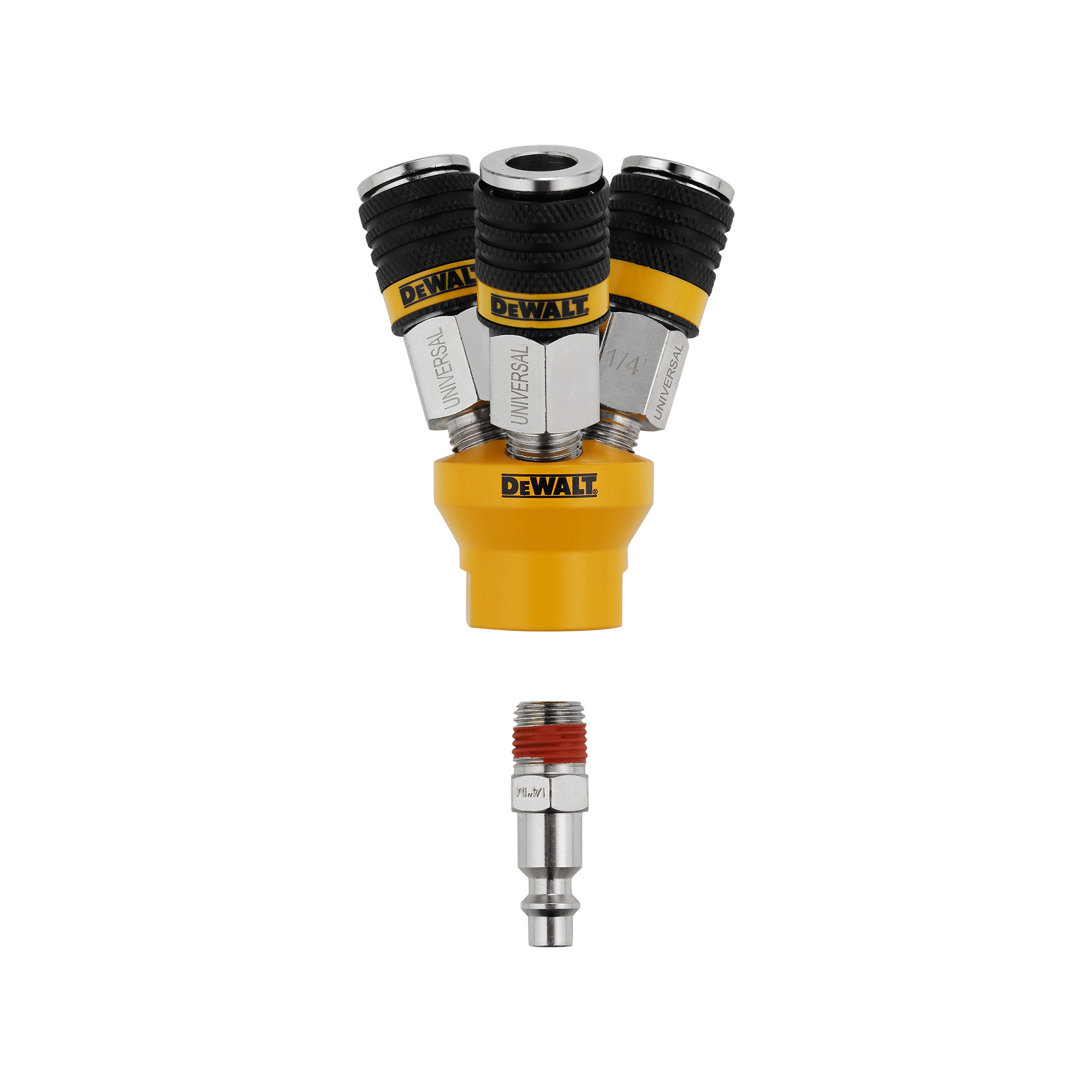 DEWALT 3-Way Round Manifold, 1/4" NPT-Female, Model# DXCM041-0121